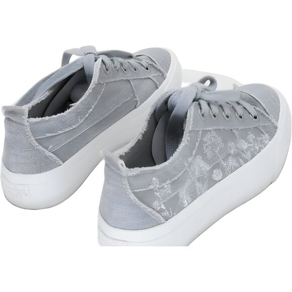 Blowfish Malibu Sadie-Sun Embroidered Canvas Sneakers Gray Women's US 8.5M - Picture 3 of 6